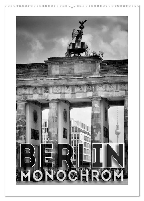 BERLIN in Monochrom (CALVENDO Wandkalender 2024)