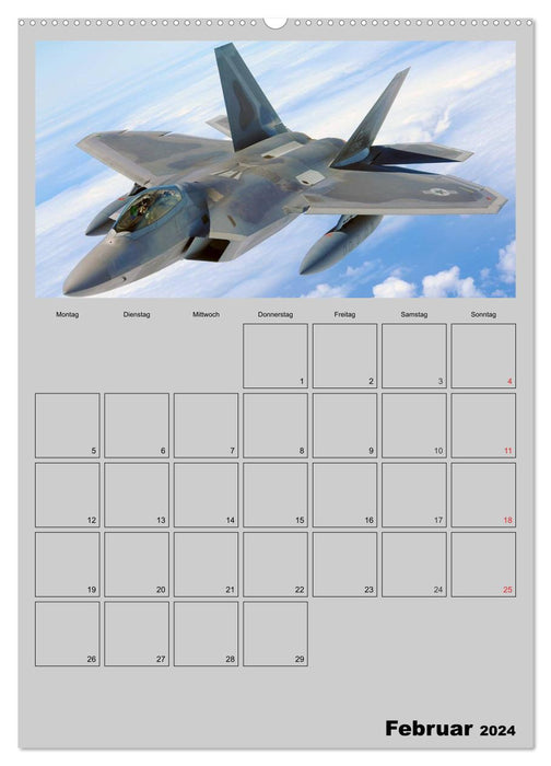 Military. US Fighter Planes (CALVENDO Premium Wall Calendar 2024) 