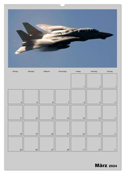 Military. US Fighter Planes (CALVENDO Premium Wall Calendar 2024) 