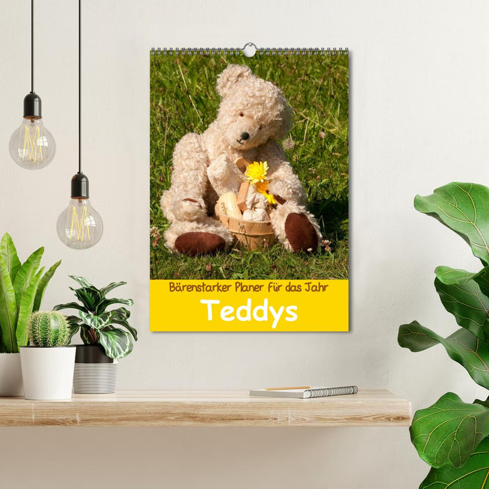 Bärenstarker Planer für das Jahr – Teddys (CALVENDO Wandkalender 2024)