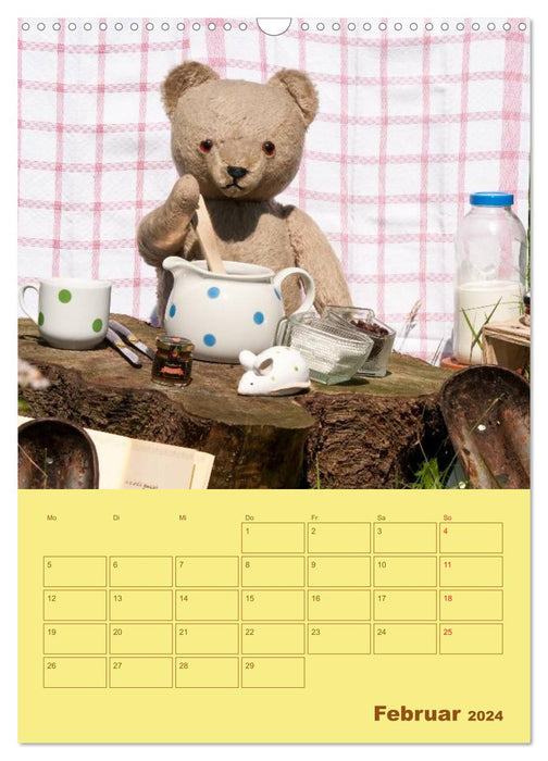 Agenda solide pour l'année – Teddys (calendrier mural CALVENDO 2024) 