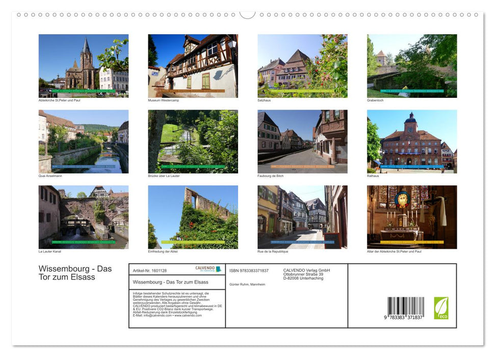 Wissembourg - Gateway to Alsace (CALVENDO Premium Wall Calendar 2024) 