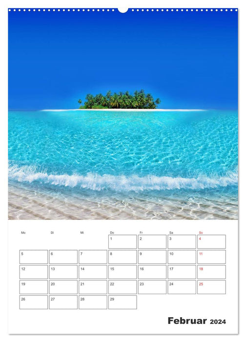 Paradis insulaires du Pacifique Sud (Calendrier mural CALVENDO Premium 2024) 