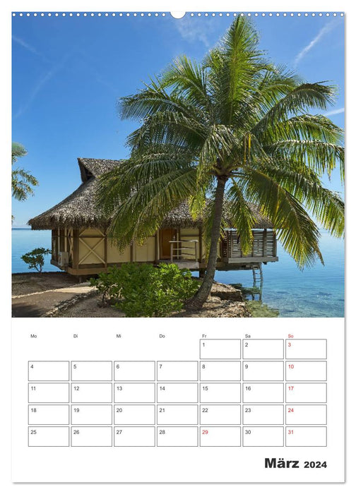 Paradis insulaires du Pacifique Sud (Calendrier mural CALVENDO Premium 2024) 