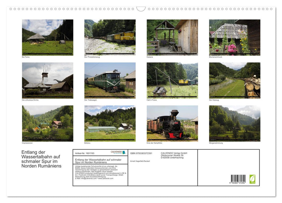 Along the Wassertalbahn - On a narrow track in the north of Romania (CALVENDO wall calendar 2024) 