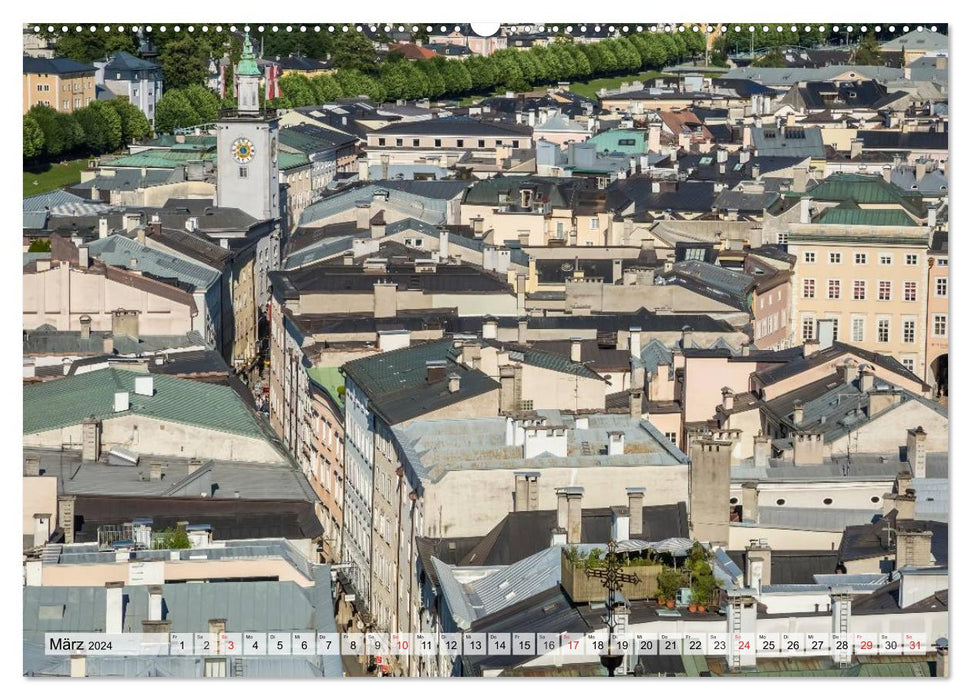 SALZBURG Blicke auf die Mozartstadt (CALVENDO Premium Wandkalender 2024)