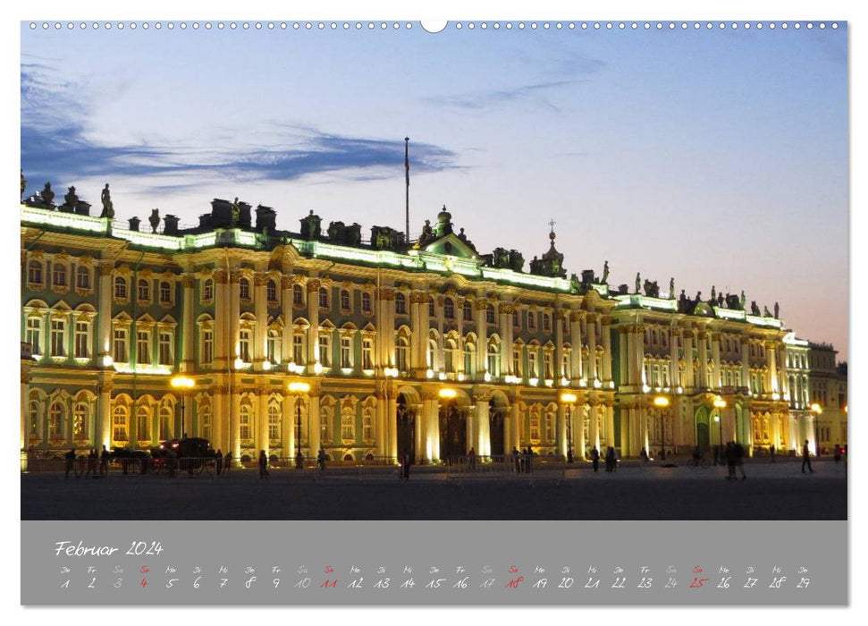 Saint-Pétersbourg - Palais - Cathédrales - Places (Calendrier mural CALVENDO 2024) 