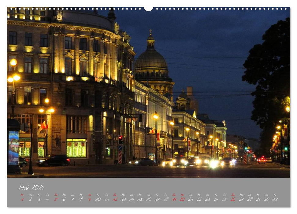 Saint-Pétersbourg - Palais - Cathédrales - Places (Calendrier mural CALVENDO 2024) 