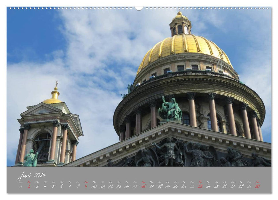 Saint Petersburg - Palaces - Cathedrals - Squares (CALVENDO Wall Calendar 2024) 