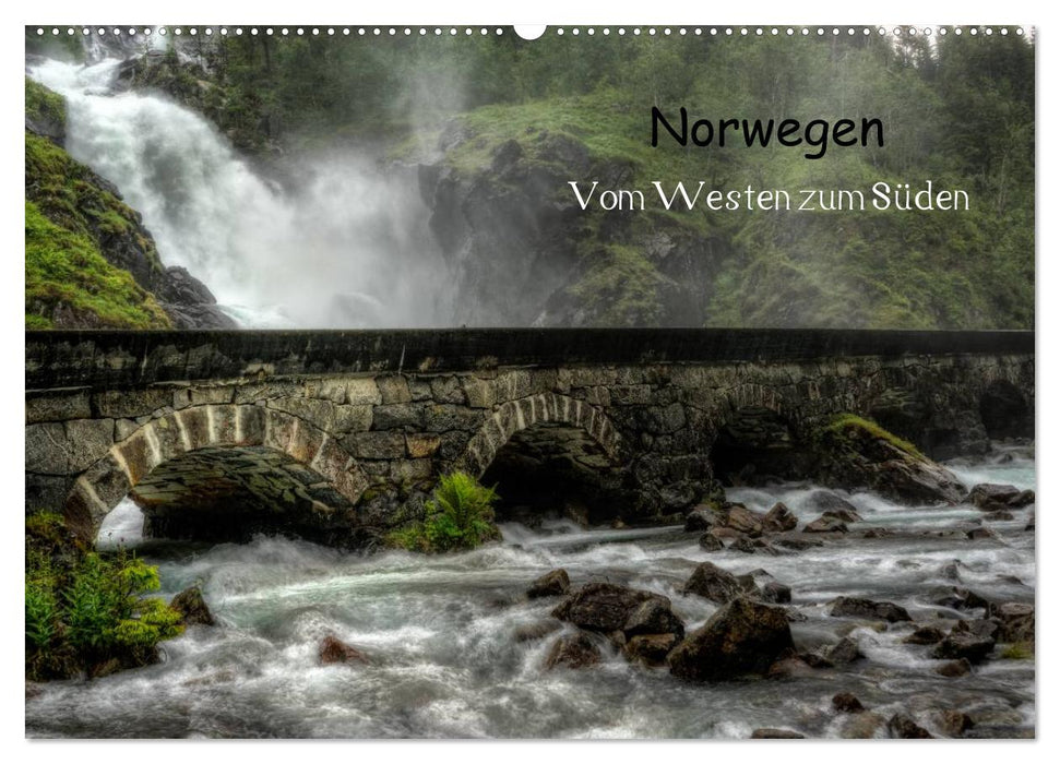 Norwegen - Vom Westen zum Süden (CALVENDO Wandkalender 2024)