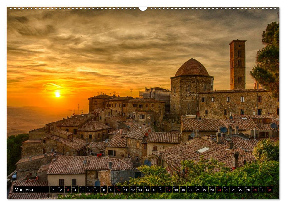 Evening in Tuscany (CALVENDO Premium Wall Calendar 2024) 