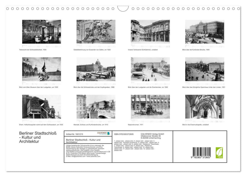 Berlin City Palace - Culture and Architecture (CALVENDO Wall Calendar 2024) 