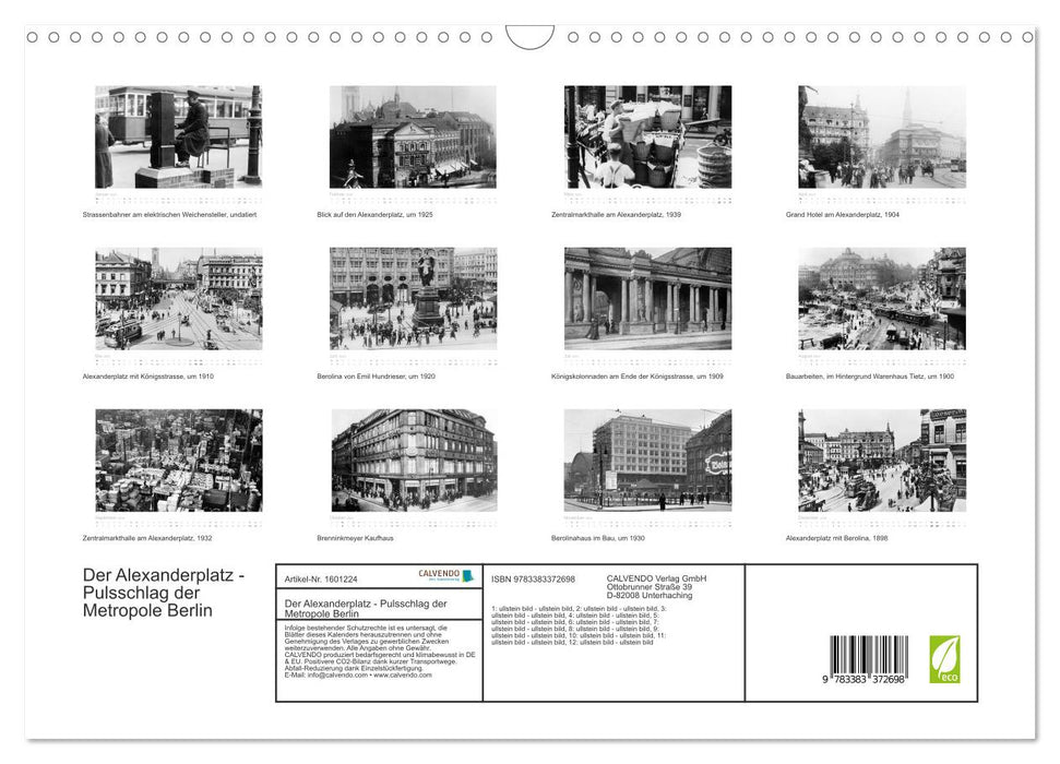 Alexanderplatz - the pulse of the metropolis of Berlin (CALVENDO wall calendar 2024) 