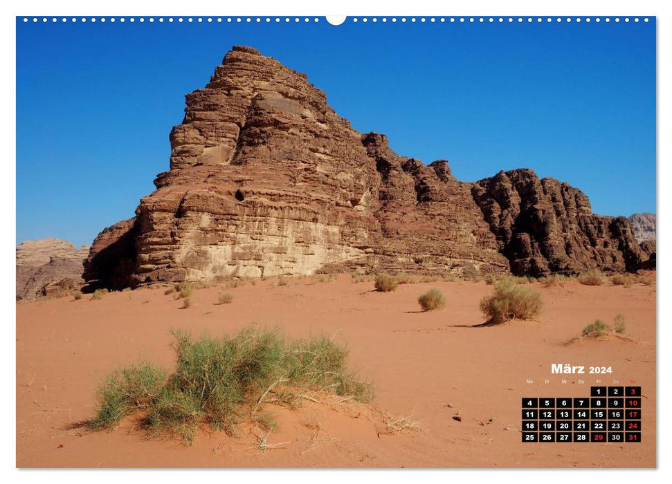 Jordan. Royaume dans le désert (Calvendo Premium Wall Calendar 2024) 