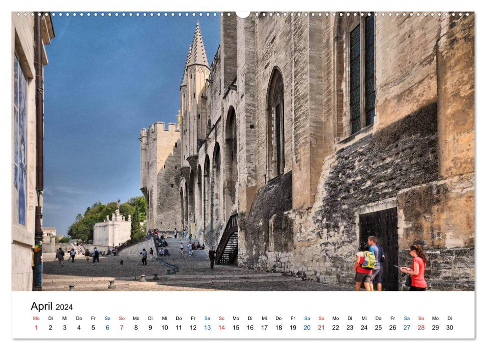 Avignon - Site classé au patrimoine mondial de l'UNESCO (Calendrier mural CALVENDO Premium 2024) 