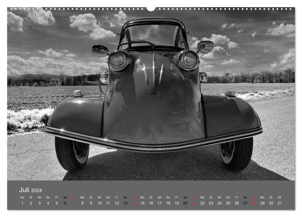 Messerschmitt KR 200 in schwarzweiß (CALVENDO Premium Wandkalender 2024)
