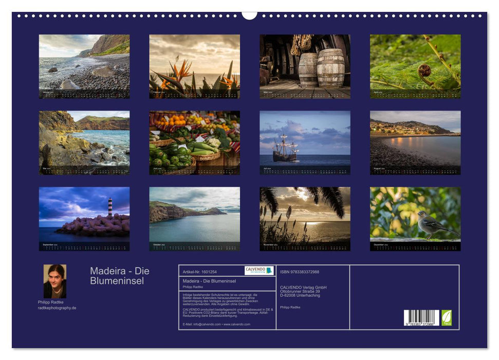 Madeira - Die Blumeninsel (CALVENDO Wandkalender 2024)