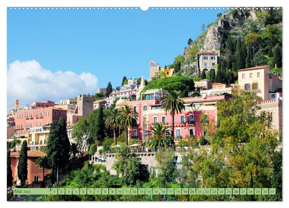 Taormina, la ville avec vue sur l'Etna (Calendrier mural CALVENDO 2024) 