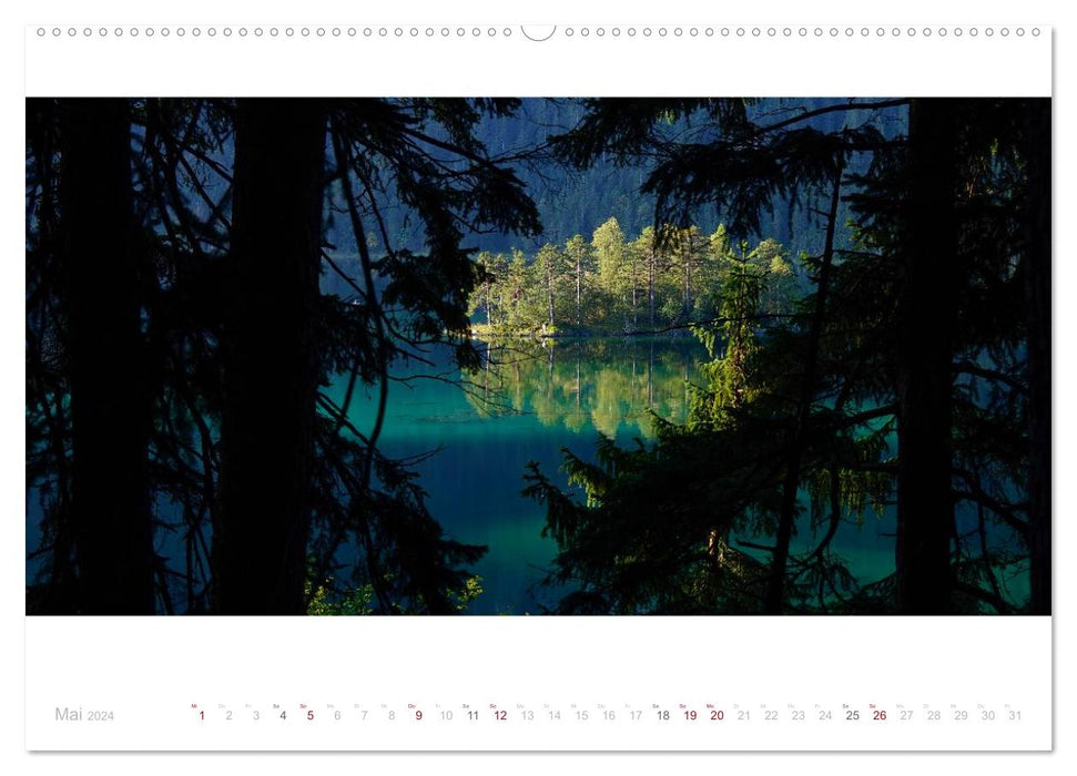 Sur la route à Eibsee (calendrier mural CALVENDO 2024) 