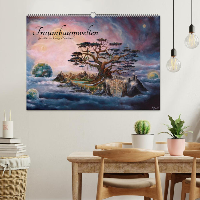 Mondes d'arbres de rêve - peintures de Conny Krakowski (calendrier mural CALVENDO 2024) 
