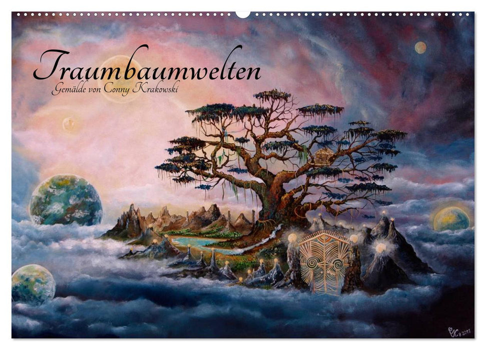 Dream tree worlds - paintings by Conny Krakowski (CALVENDO wall calendar 2024) 