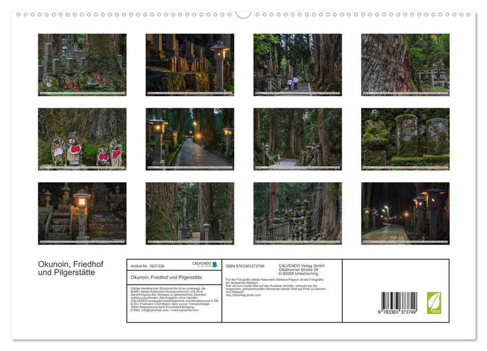 Okunoin, Friedhof und Pilgerstätte auf dem Koyasan (CALVENDO Premium Wandkalender 2024)