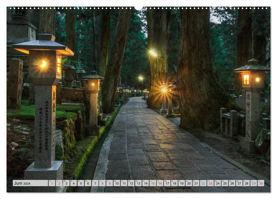 Okunoin, Friedhof und Pilgerstätte auf dem Koyasan (CALVENDO Premium Wandkalender 2024)