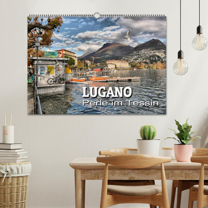 Lugano - Perle du Tessin (Calendrier mural CALVENDO 2024) 