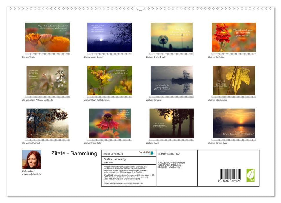 Zitate - Sammlung (CALVENDO Premium Wandkalender 2024)