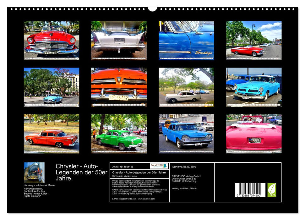 CHRYSLER - Car legends of the 50s (CALVENDO Premium Wall Calendar 2024) 