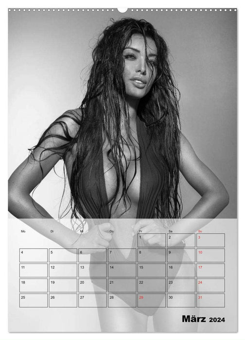 Knisternde Erotik in schwarz-weiß (CALVENDO Premium Wandkalender 2024)