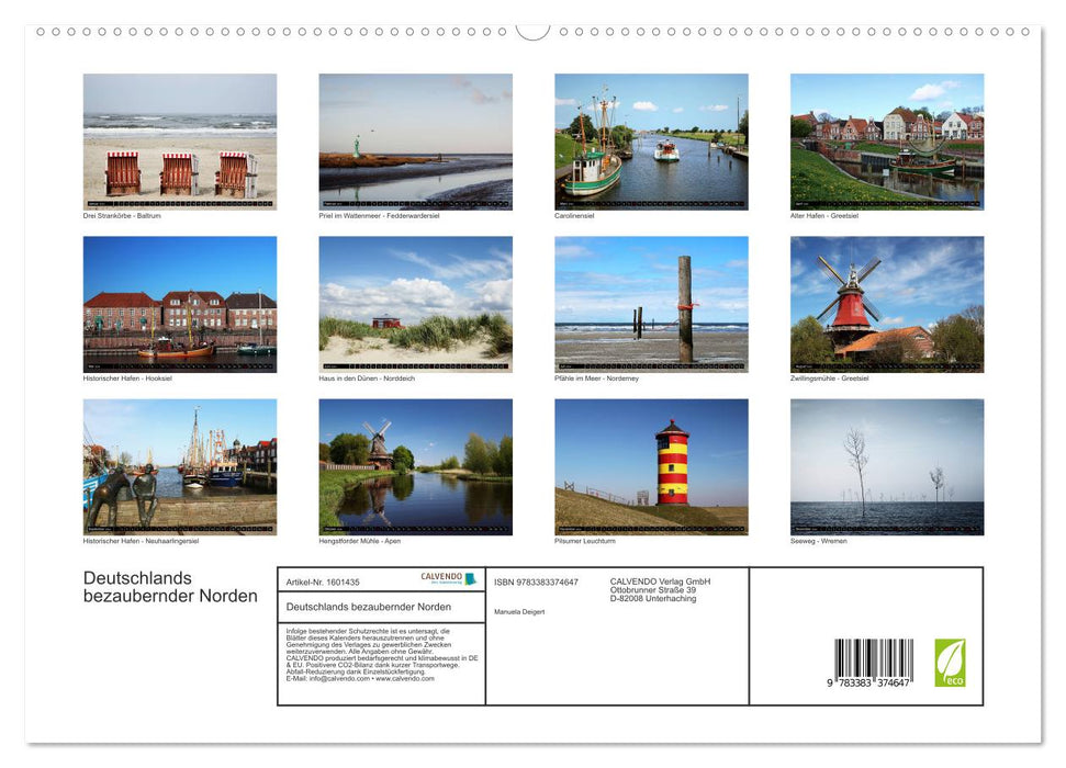 Germany's enchanting north (CALVENDO Premium wall calendar 2024) 