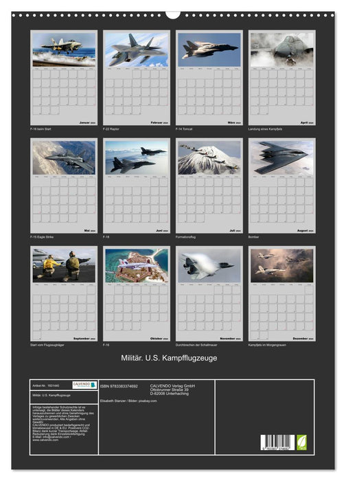 Military. US fighter aircraft (CALVENDO wall calendar 2024) 