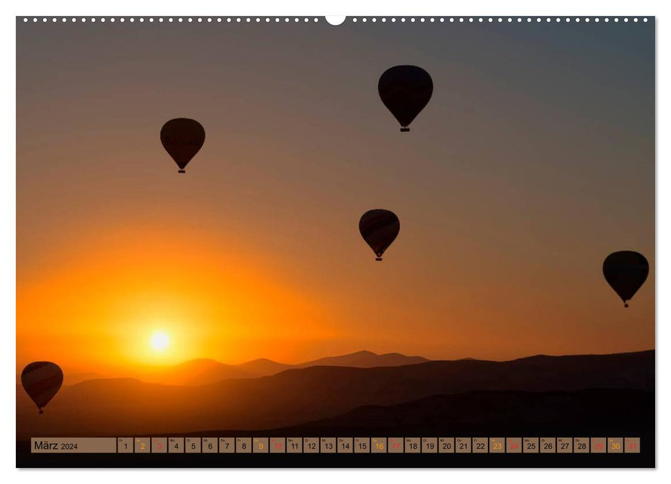 Riding a balloon (CALVENDO Premium wall calendar 2024) 