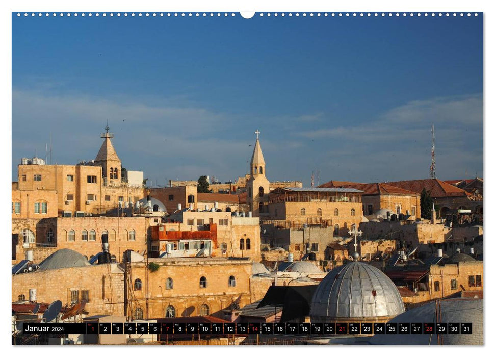 Jérusalem – Centre sacré des trois religions (Calvendo Premium Wall Calendar 2024) 