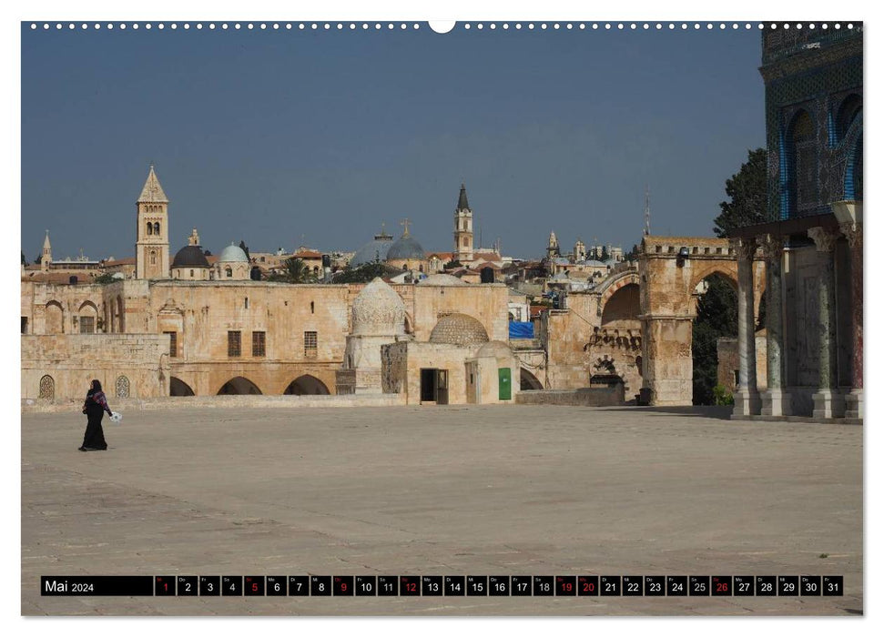 Jerusalem - Heiliges Zentrum dreier Religionen (CALVENDO Premium Wandkalender 2024)