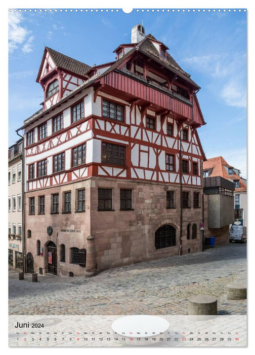 Vieille ville charmante de Nuremberg (Calvendo Premium Calendrier mural 2024) 