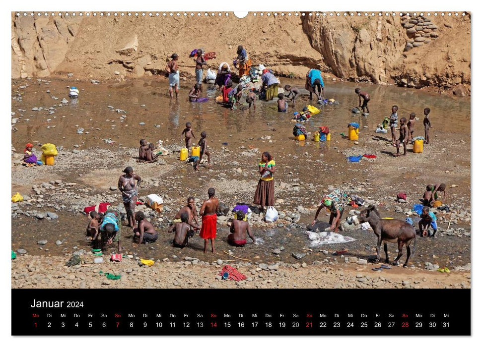 La vie rurale en Éthiopie (Calvendo Premium Wall Calendar 2024) 