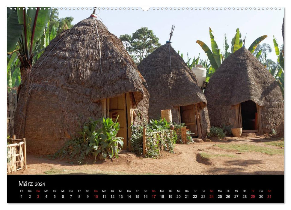Rural life in Ethiopia (CALVENDO Premium Wall Calendar 2024) 