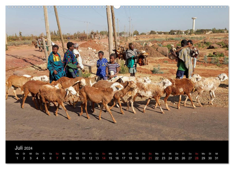 Landleben in Äthiopien (CALVENDO Premium Wandkalender 2024)