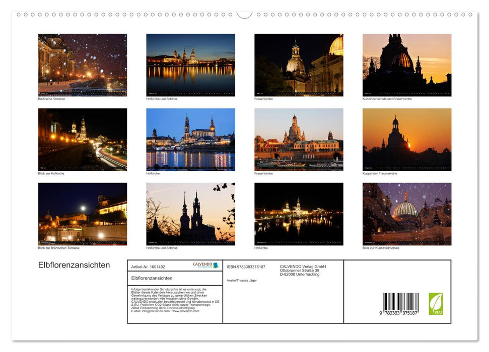 Views of Florence on the Elbe (CALVENDO Premium Wall Calendar 2024) 