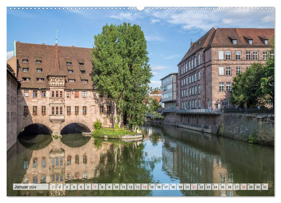 NÜRNBERG Historisches Stadtherz (CALVENDO Premium Wandkalender 2024)