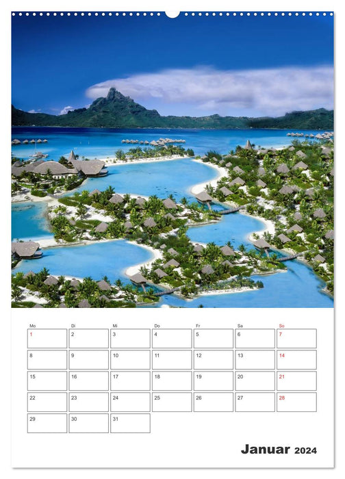 Inselparadiese im Südpazifik (CALVENDO Wandkalender 2024)