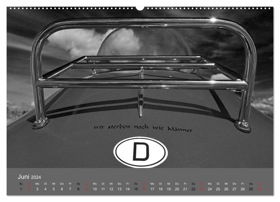 Messerschmitt KR 200 in schwarzweiß (CALVENDO Wandkalender 2024)