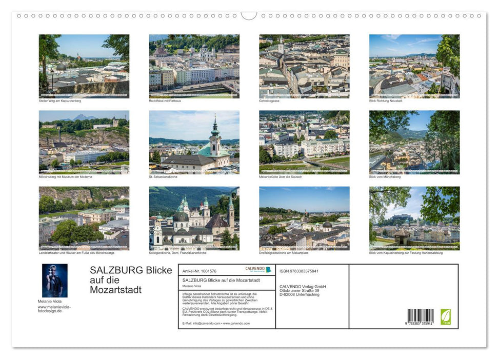SALZBURG Views of the city of Mozart (CALVENDO wall calendar 2024) 
