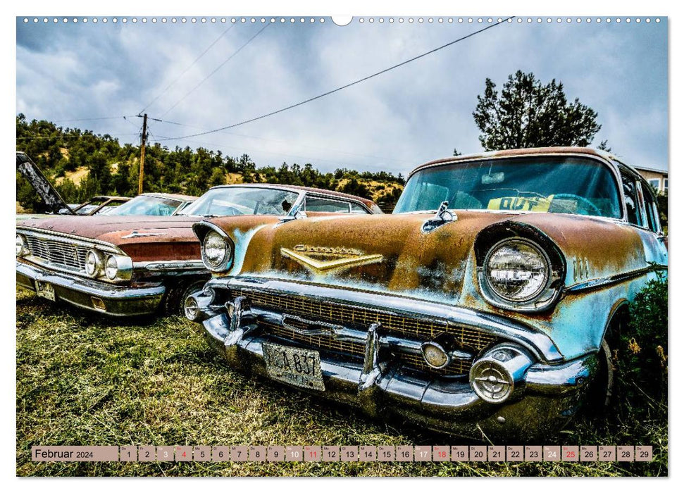 Old love never rusts - Junkyard in Arizona (CALVENDO Premium Wall Calendar 2024) 