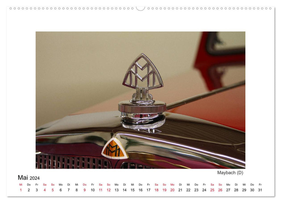 Oldtimer - edle Kühlerfiguren (CALVENDO Premium Wandkalender 2024)