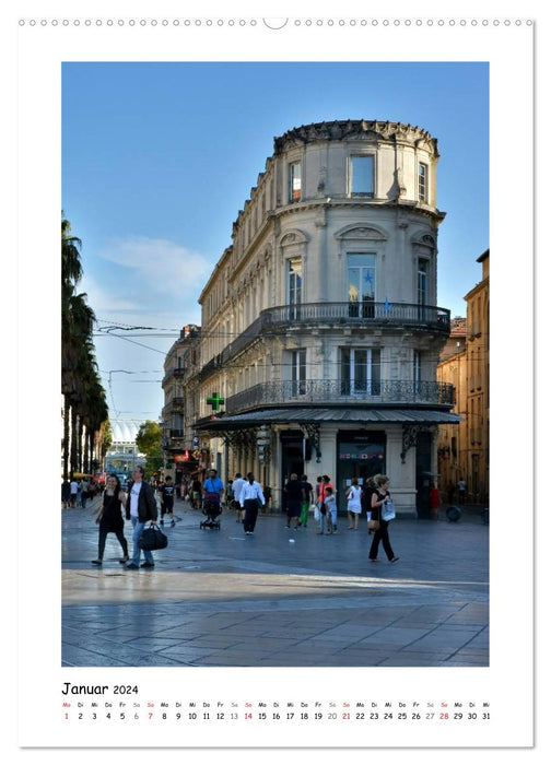 Grandes villes de France - Montpellier (Calendrier mural CALVENDO Premium 2024) 