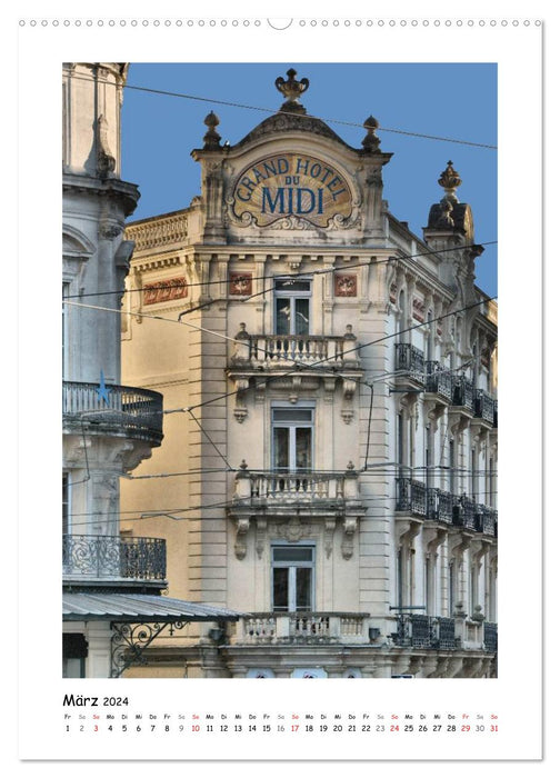 Grandes villes de France - Montpellier (Calendrier mural CALVENDO Premium 2024) 