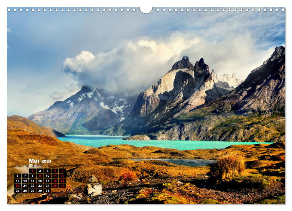 Parcs nationaux de Patagonie (Calendrier mural CALVENDO 2024) 